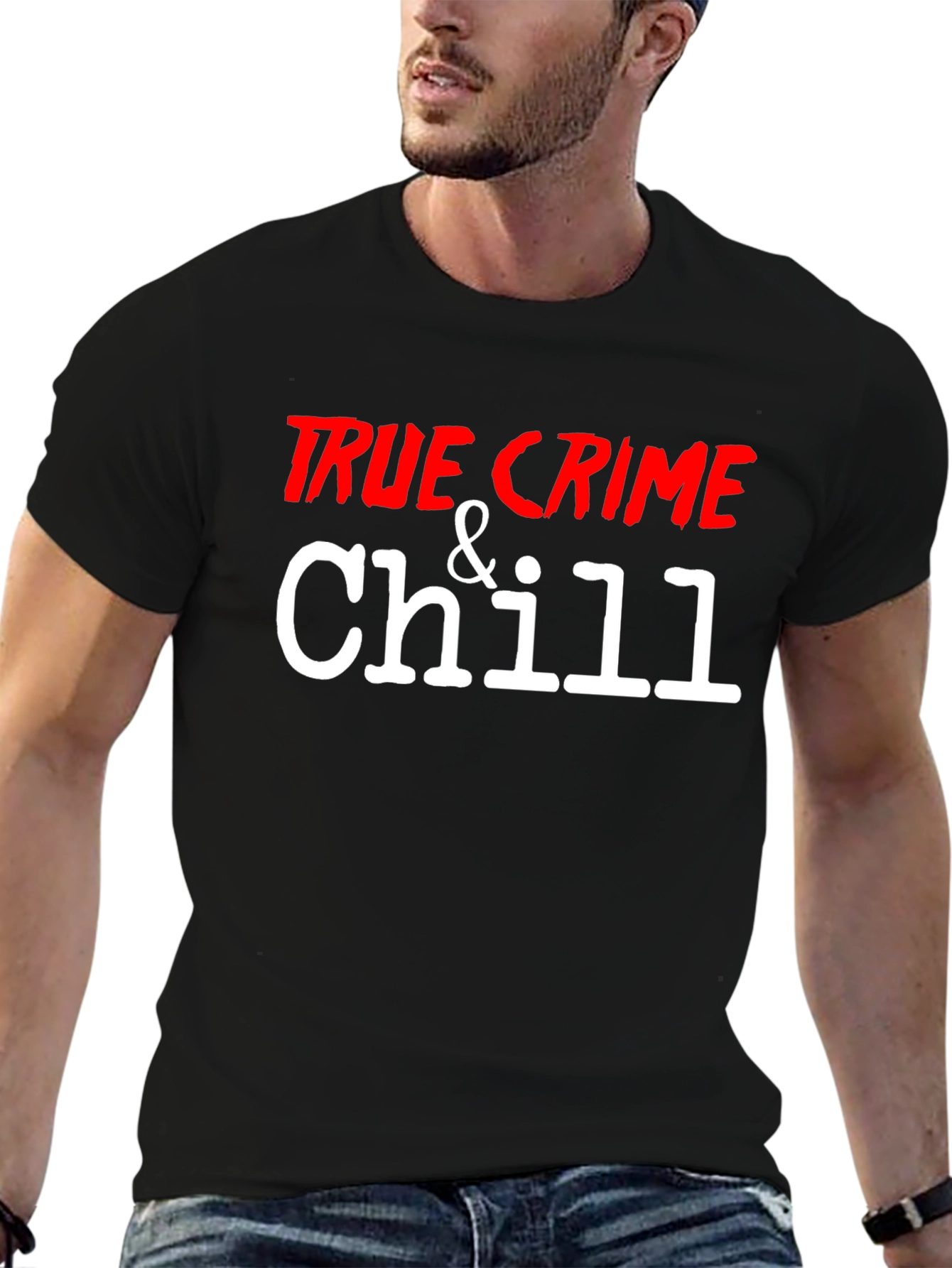 True Crime & Chill Graphic Tee - Black