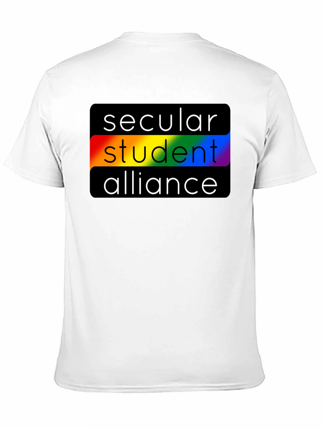 Secular Student Alliance Rainbow Pride Black T-Shirt