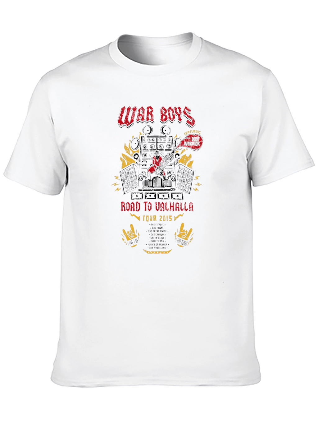War Boys Road to Valhalla Tour 2015 Black T-Shirt