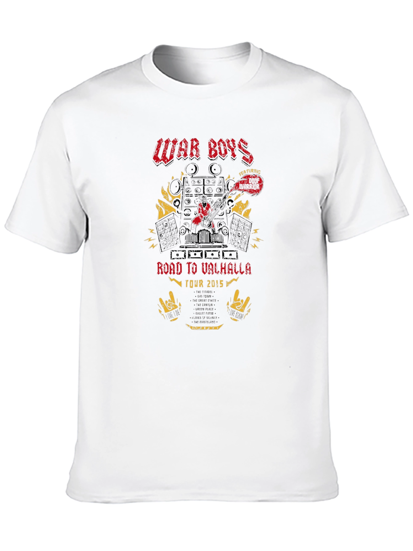 War Boys Road to Valhalla Tour 2015 Black T-Shirt