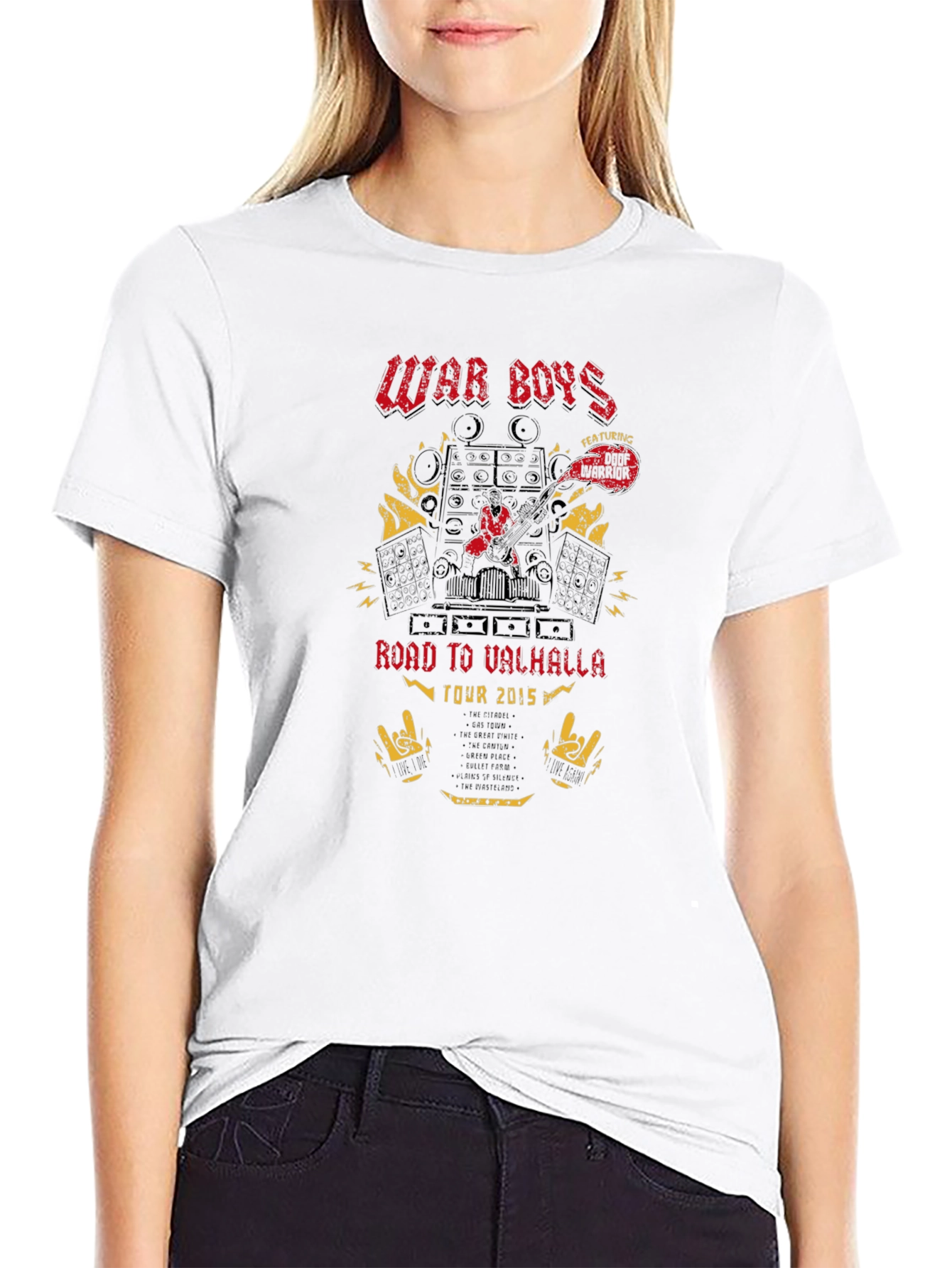 War Boys Road to Valhalla Tour 2015 Black T-Shirt