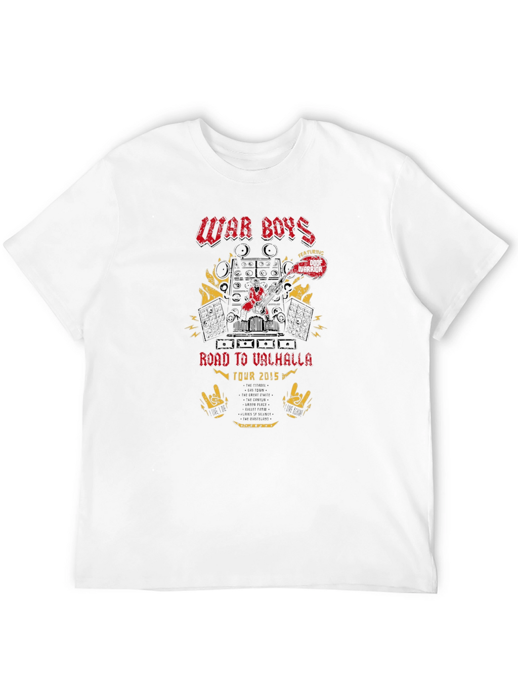 War Boys Road to Valhalla Tour 2015 Black T-Shirt