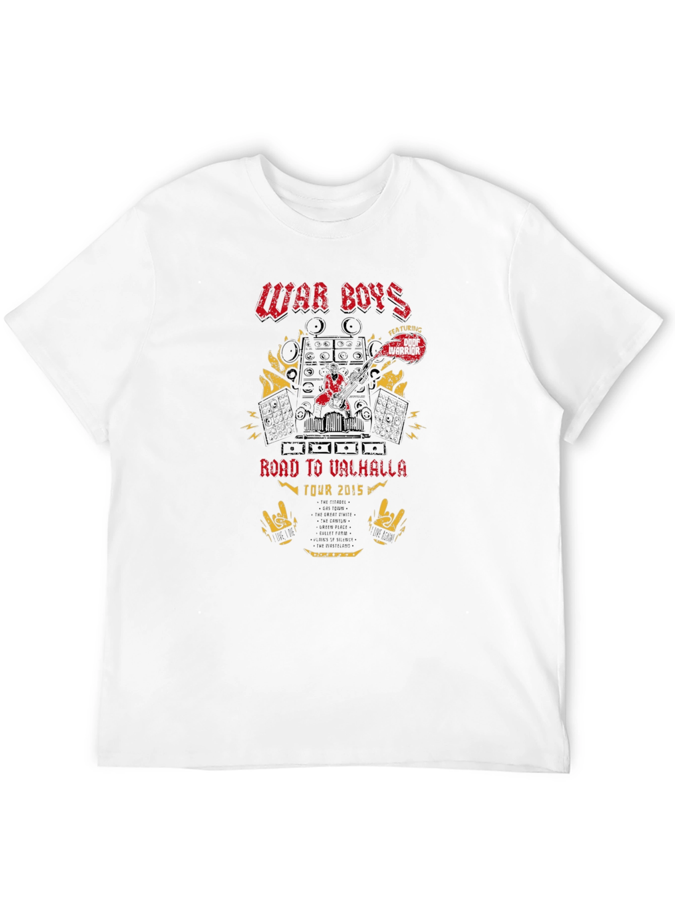 War Boys Road to Valhalla Tour 2015 Black T-Shirt