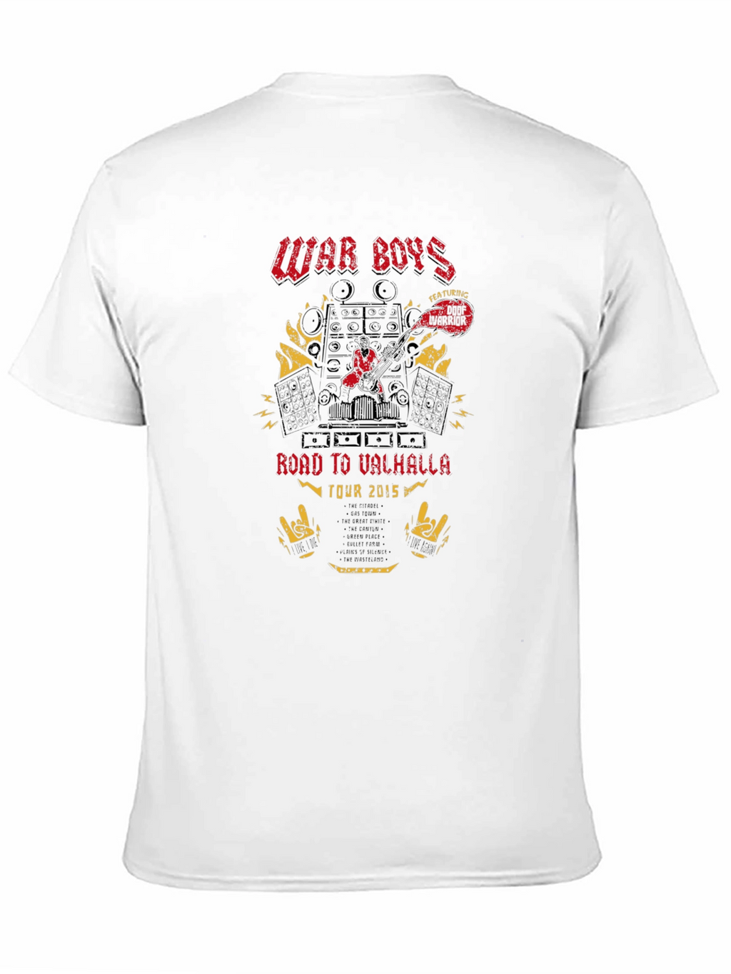 War Boys Road to Valhalla Tour 2015 Black T-Shirt