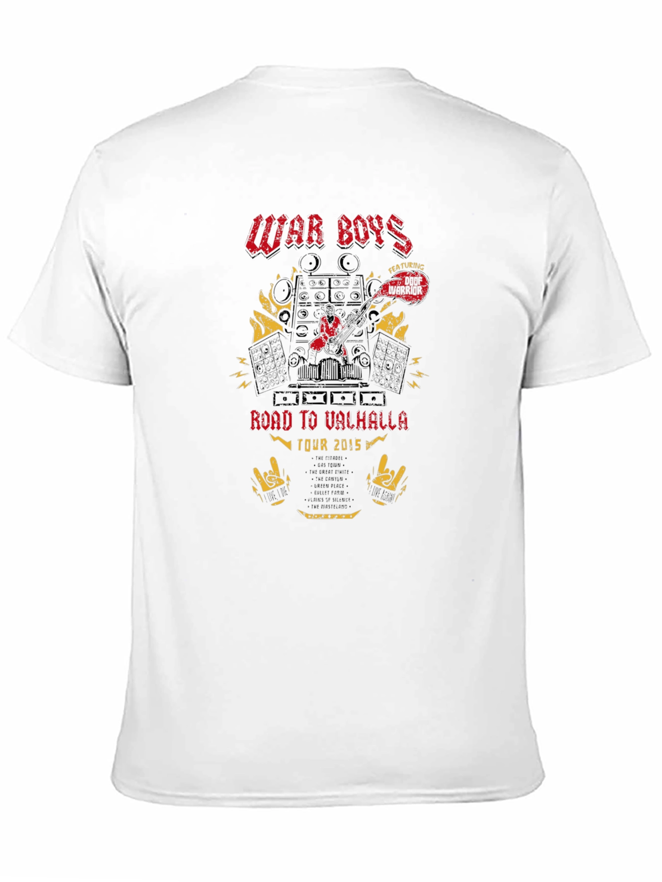 War Boys Road to Valhalla Tour 2015 Black T-Shirt