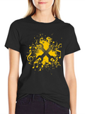Music Mechanic Graphic T-Shirt - Black Cotton Crew Neck