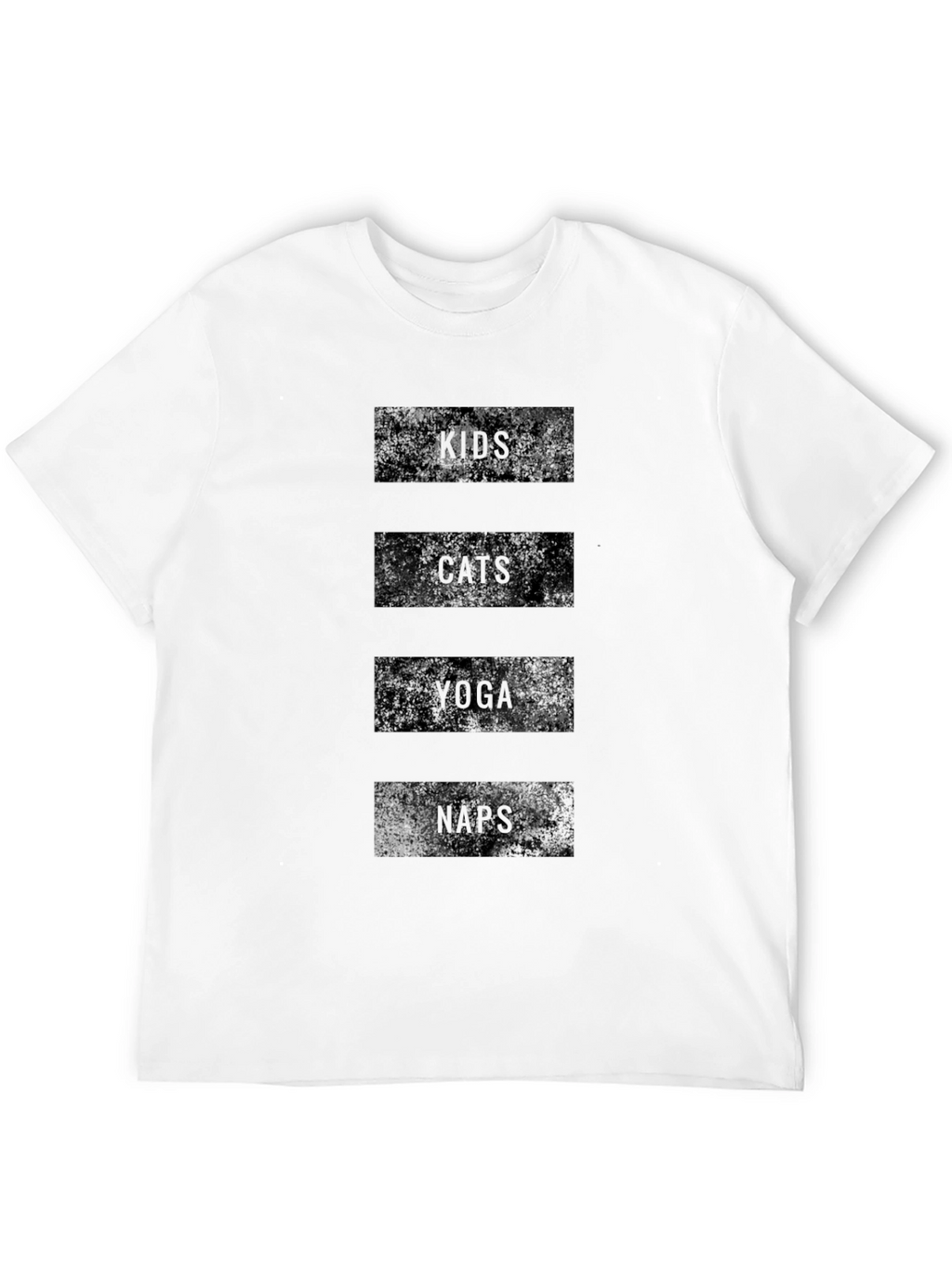 Kids Cats Yoga Naps Black Graphic Tee