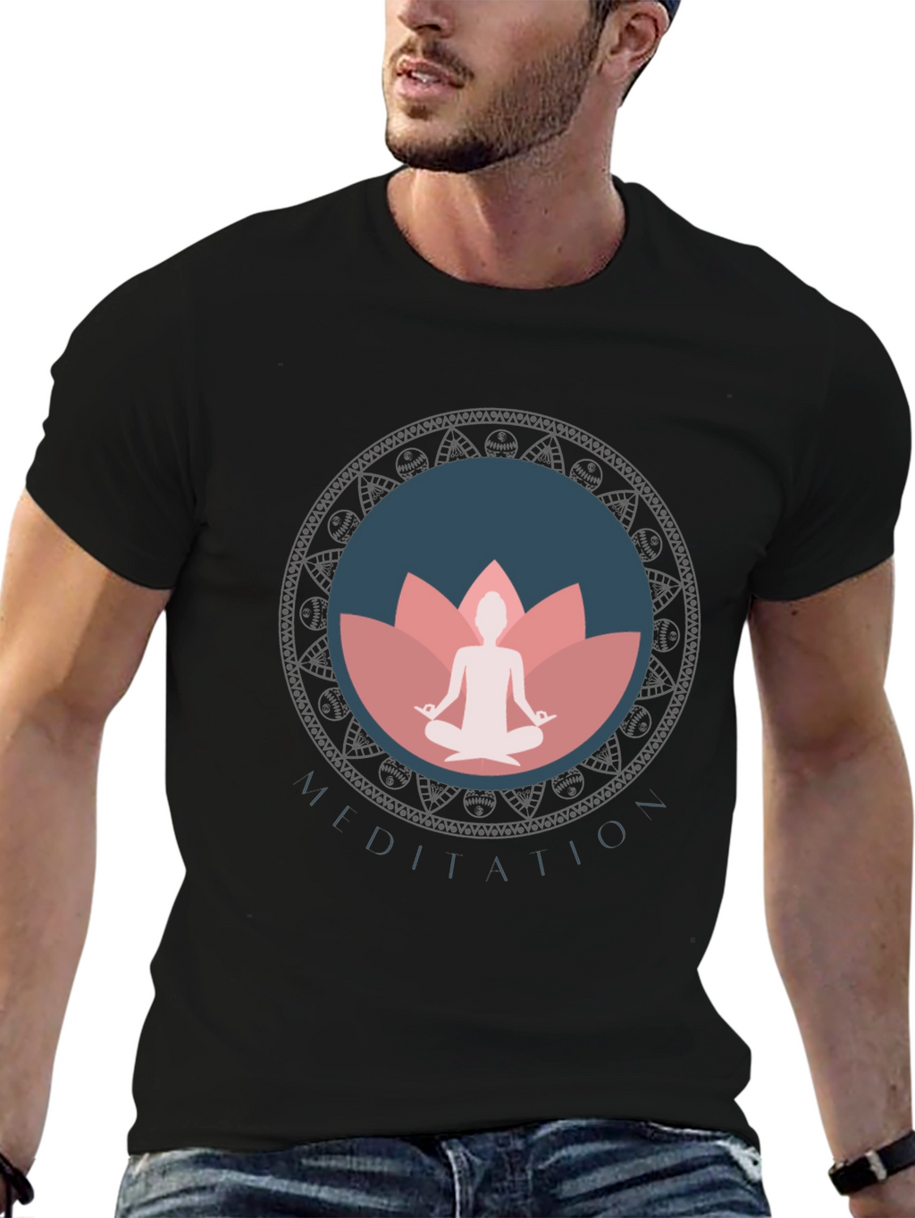 Meditation Mandala Graphic T-Shirt