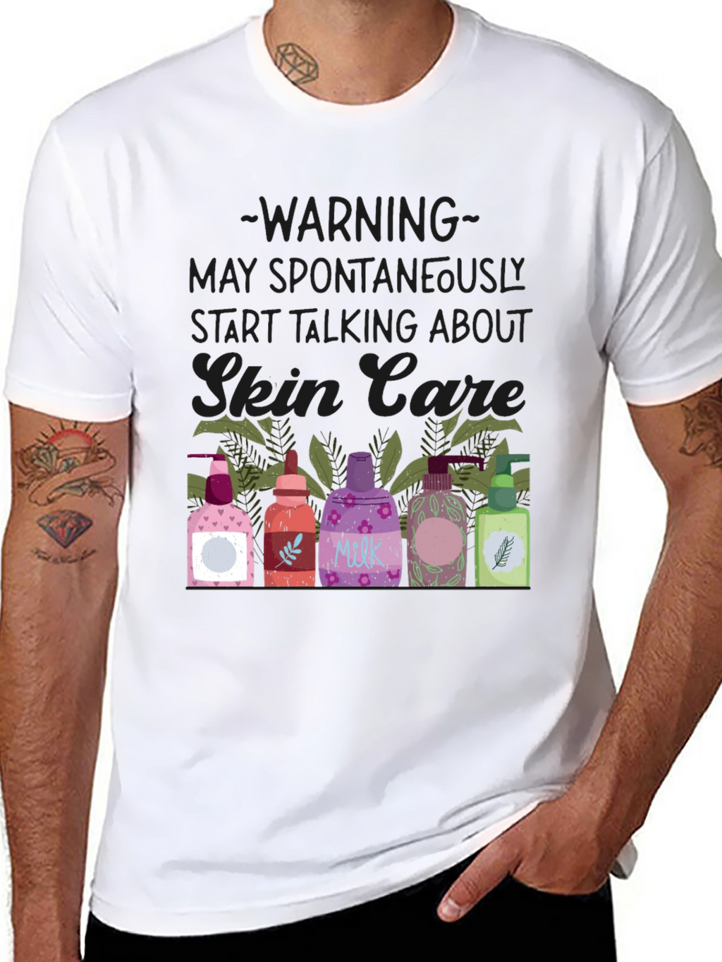 Skin Care Enthusiast T-Shirt - Warning May Spontaneously Talk