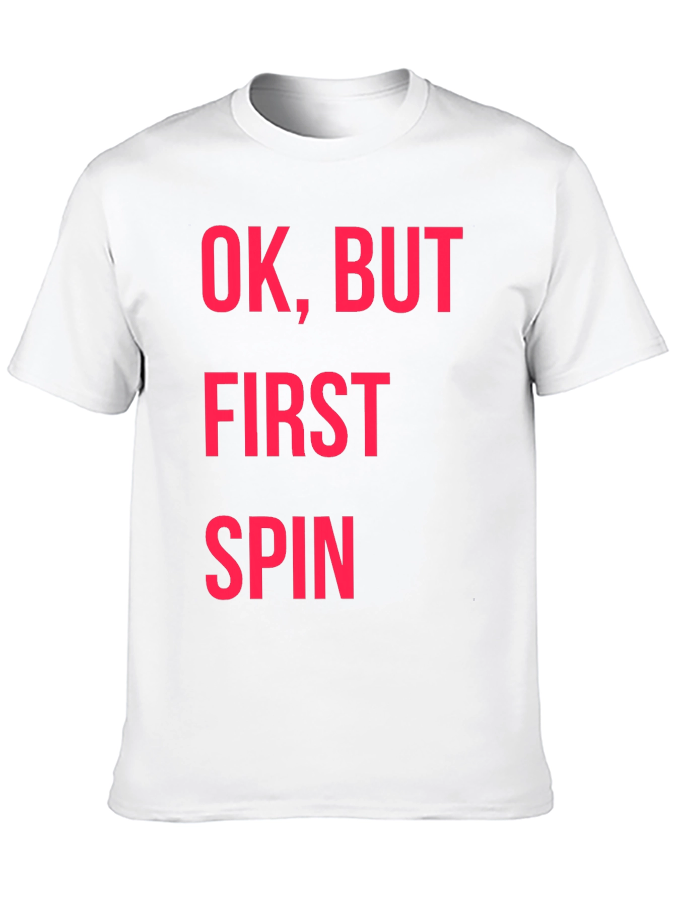 Ok But First Spin Black Graphic Tee
