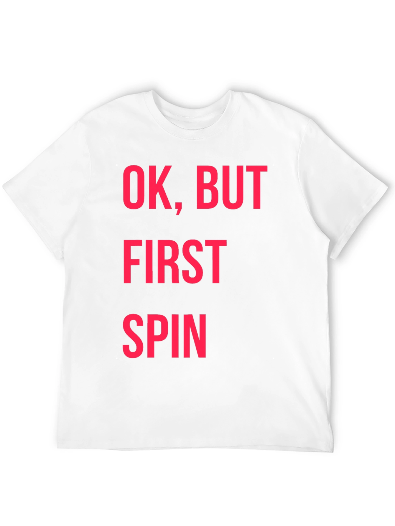 Ok But First Spin Black Graphic Tee