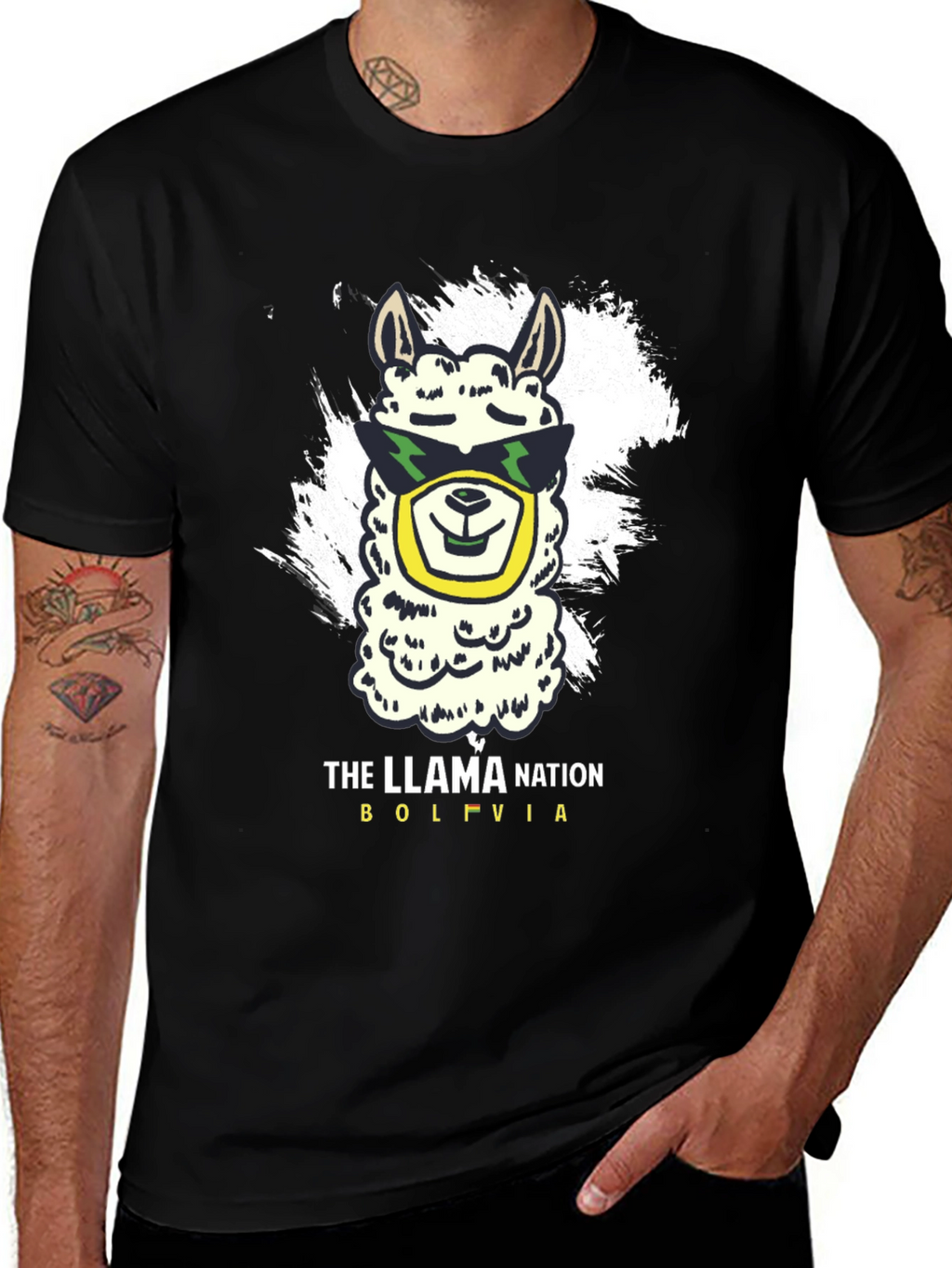 Llama Nation Graphic Tee - Bolivia Pride!