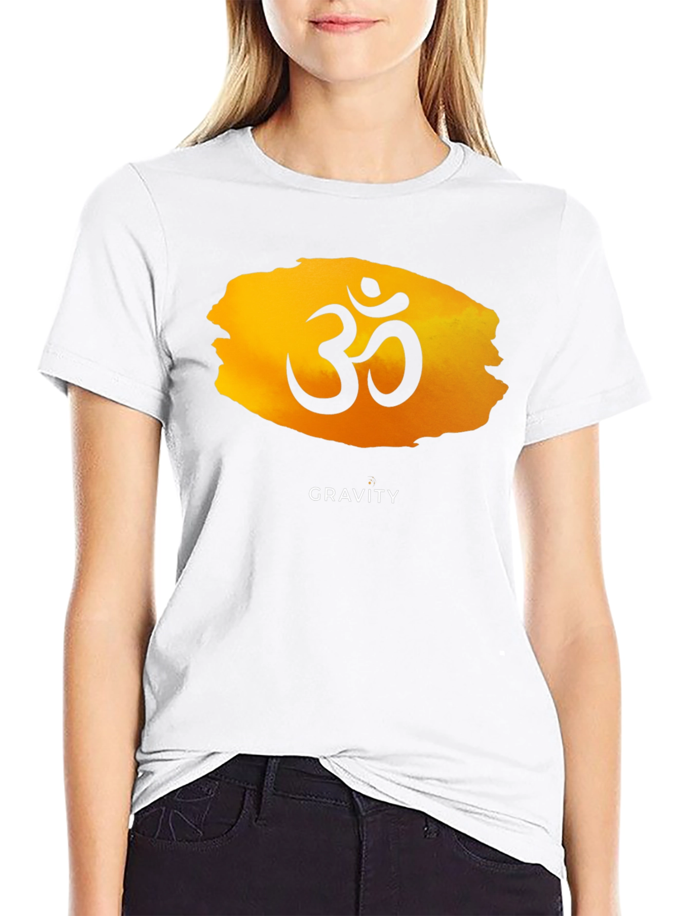 Om Symbol Gravity Graphic Tee - Unisex Black T-Shirt