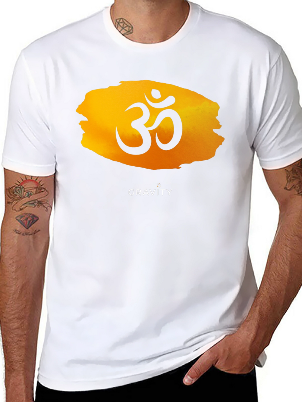 Om Symbol Gravity Graphic Tee - Unisex Black T-Shirt