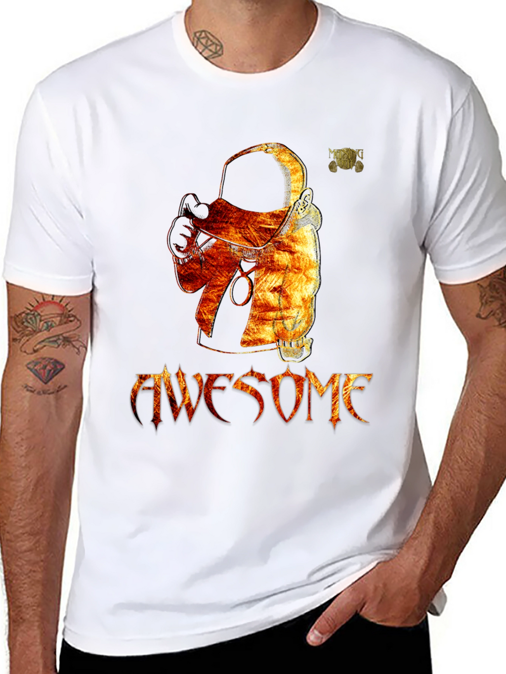 Awesome Astronaut Graphic Black T-Shirt