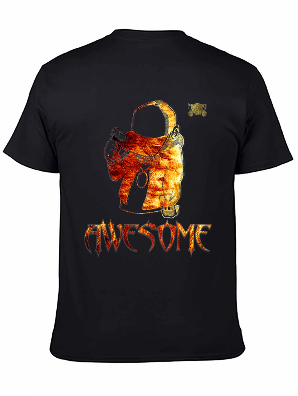 Awesome Astronaut Graphic Black T-Shirt