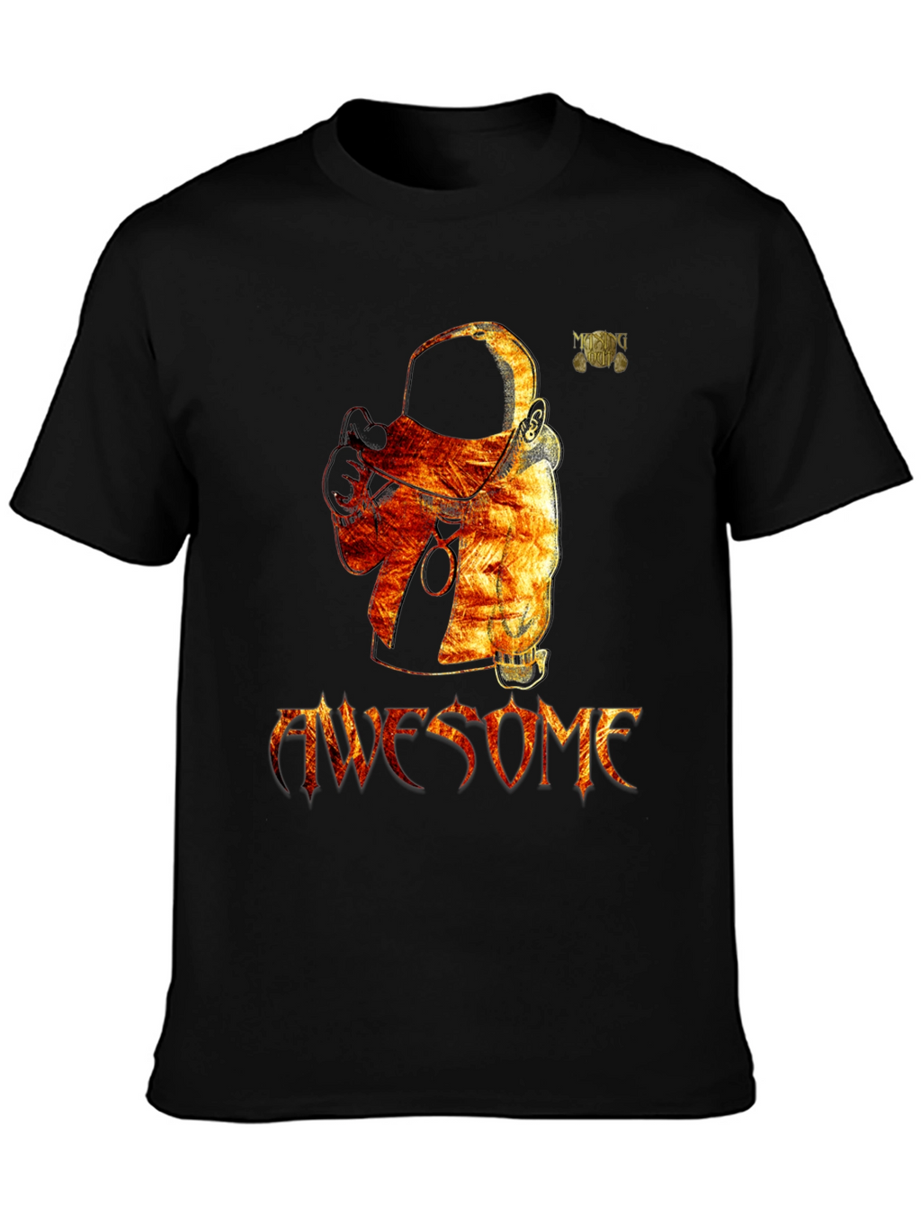 Awesome Astronaut Graphic Black T-Shirt