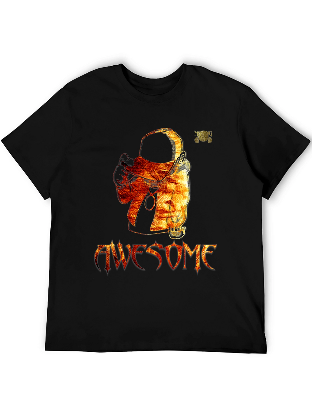 Awesome Astronaut Graphic Black T-Shirt
