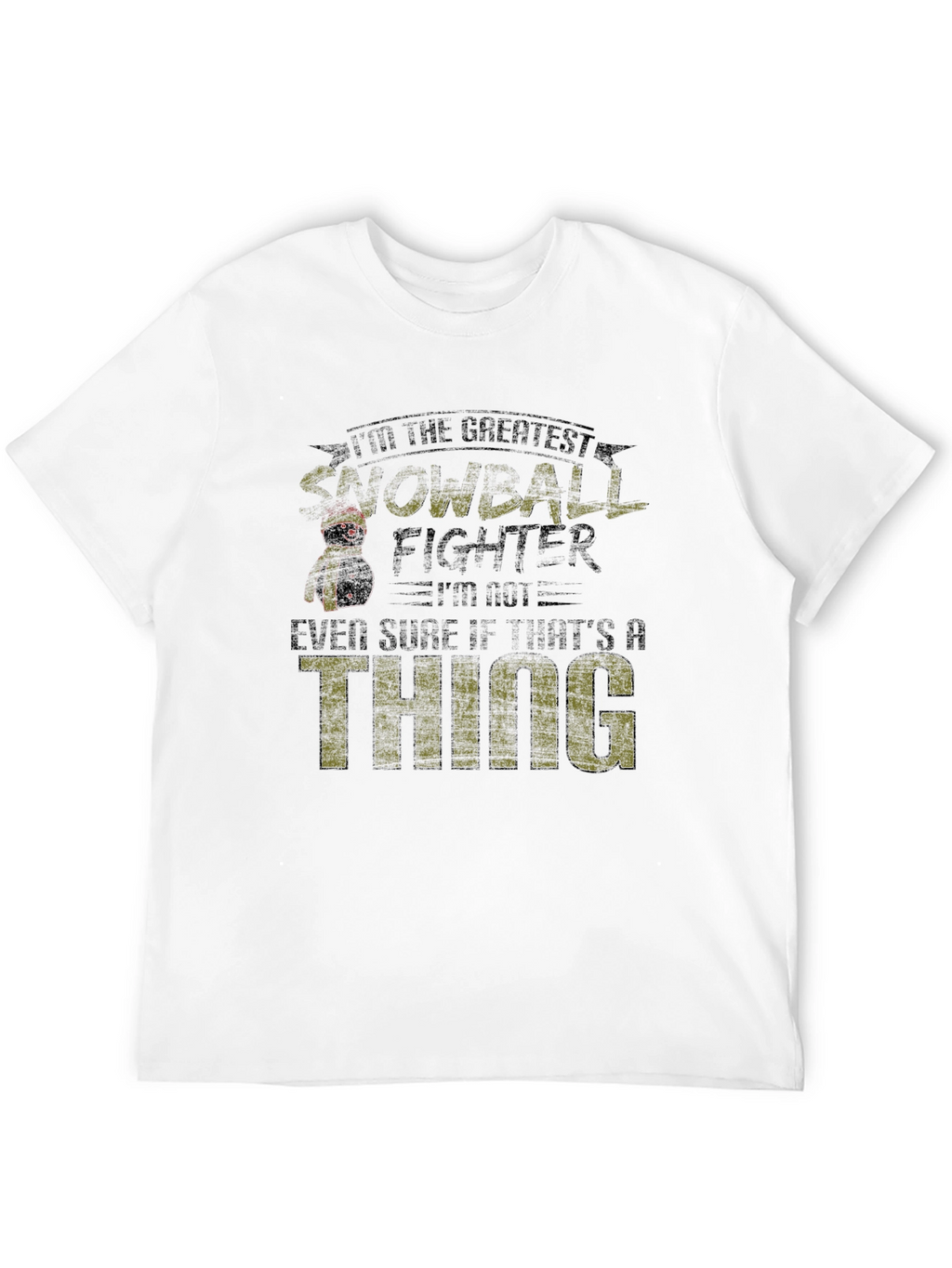 Greatest Snowball Fighter Black T-Shirt