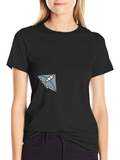 Mens Black Graphic Tee - Flying Object Design