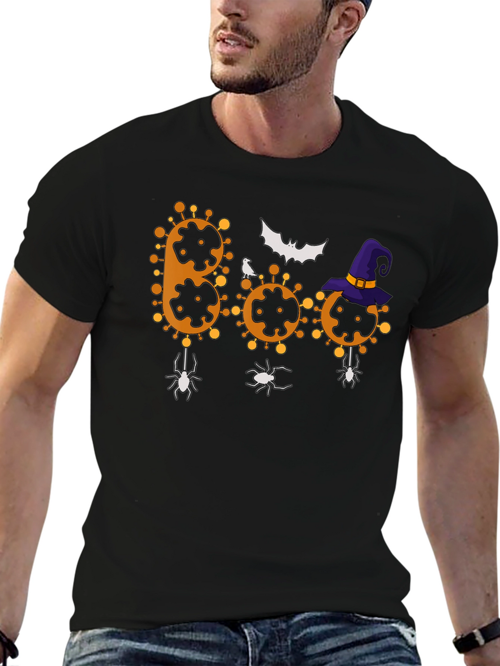 Halloween BOO T-Shirt - Virus Design