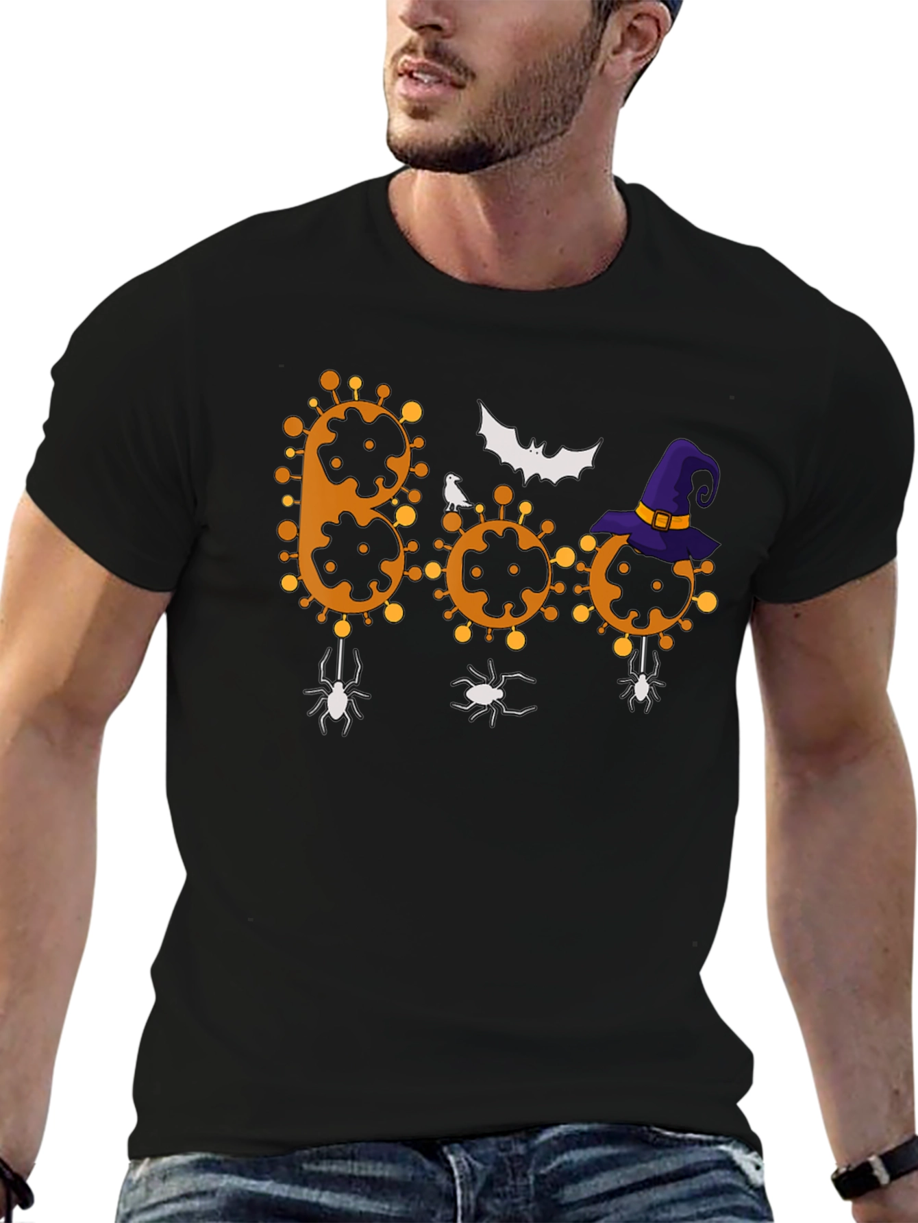 Halloween BOO T-Shirt - Virus Design