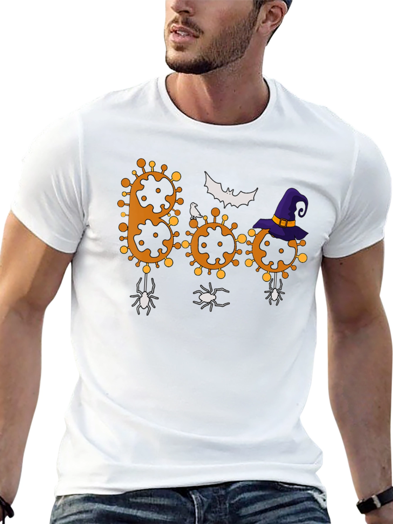 Halloween BOO T-Shirt - Virus Design