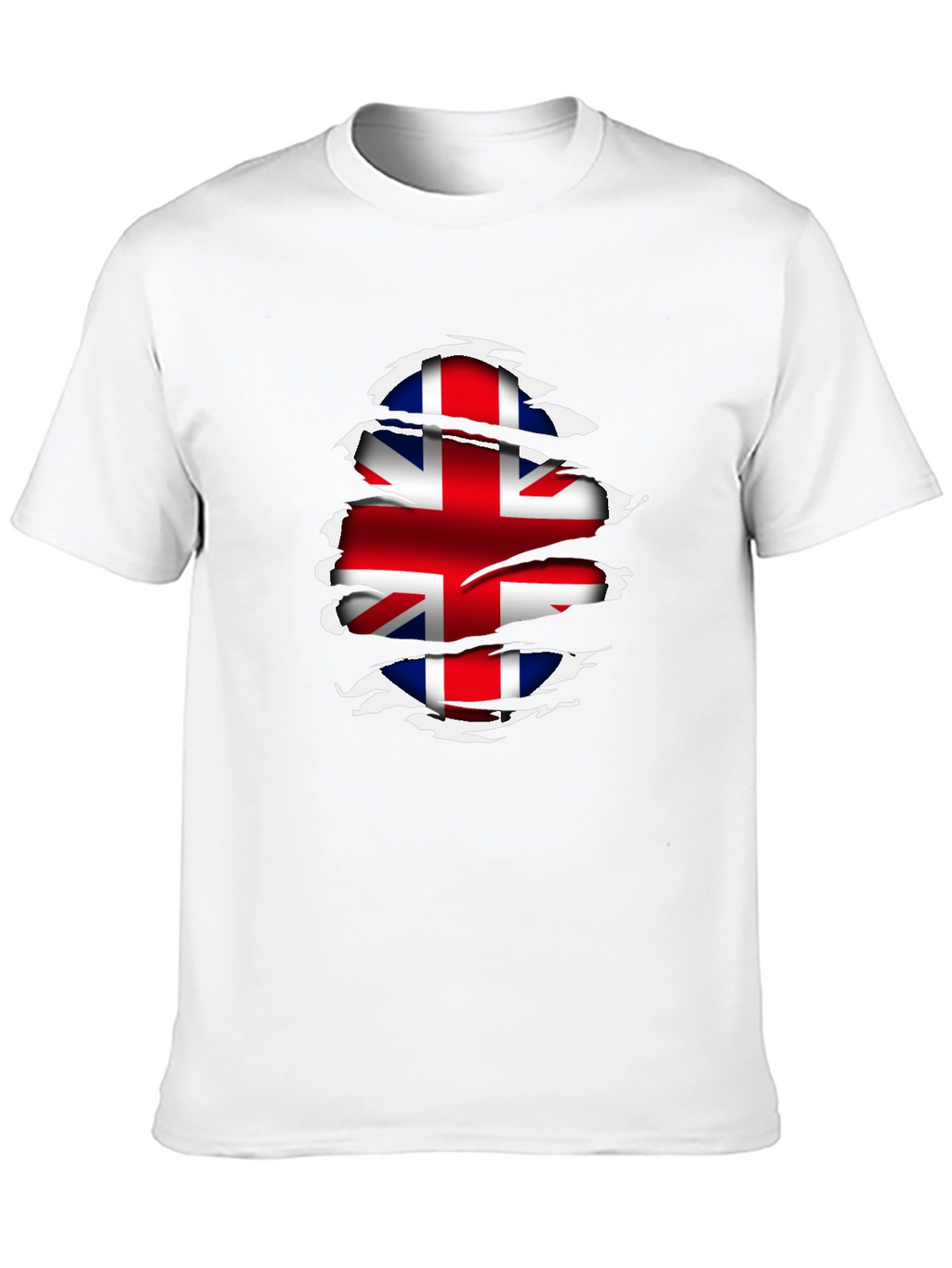 Union Jack Flag Ripped T-Shirt