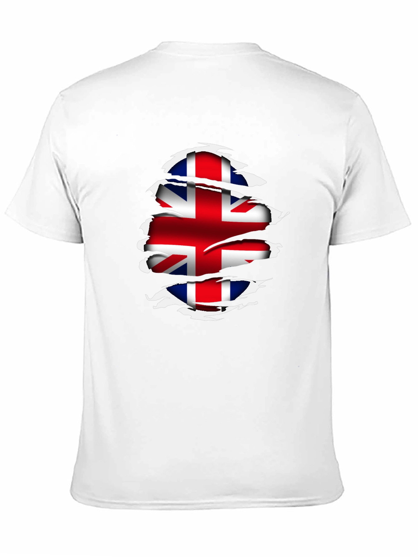 Union Jack Flag Ripped T-Shirt