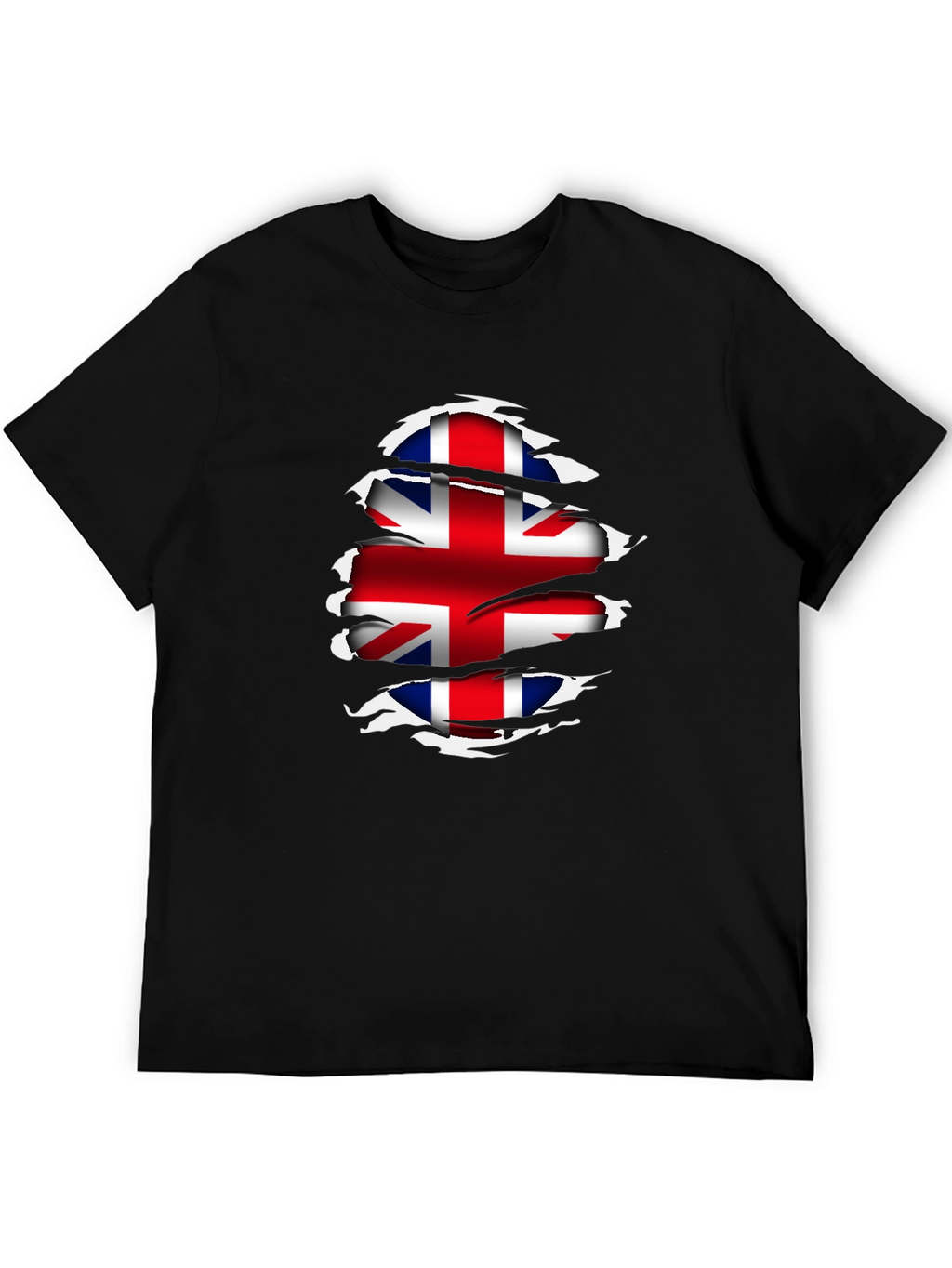 Union Jack Flag Ripped T-Shirt