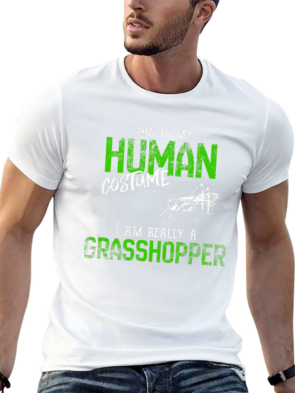 Human Costume Grasshopper Graphic Tee