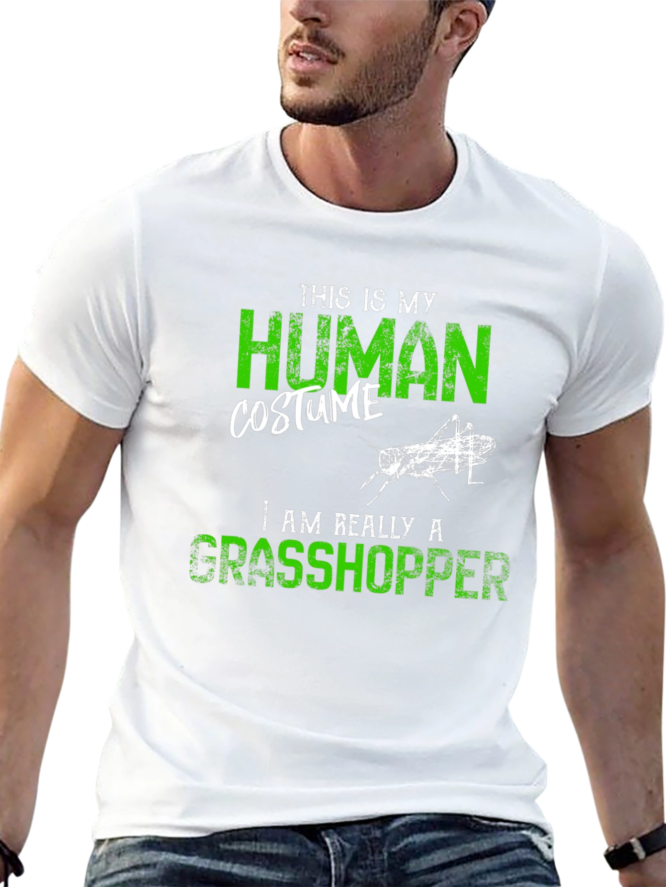 Human Costume Grasshopper Graphic Tee