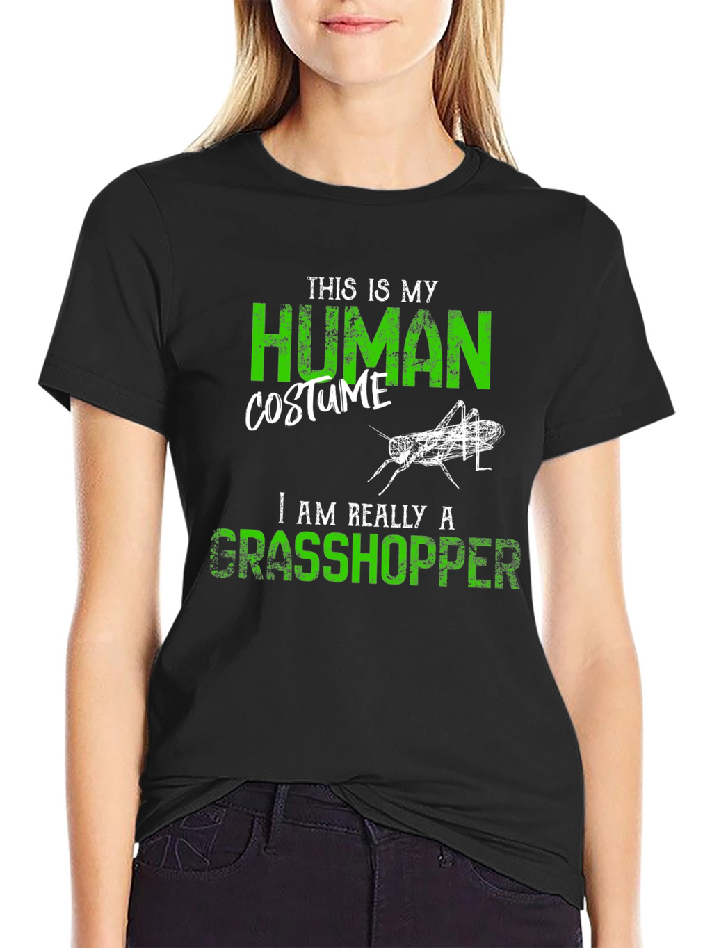 Human Costume Grasshopper Graphic Tee