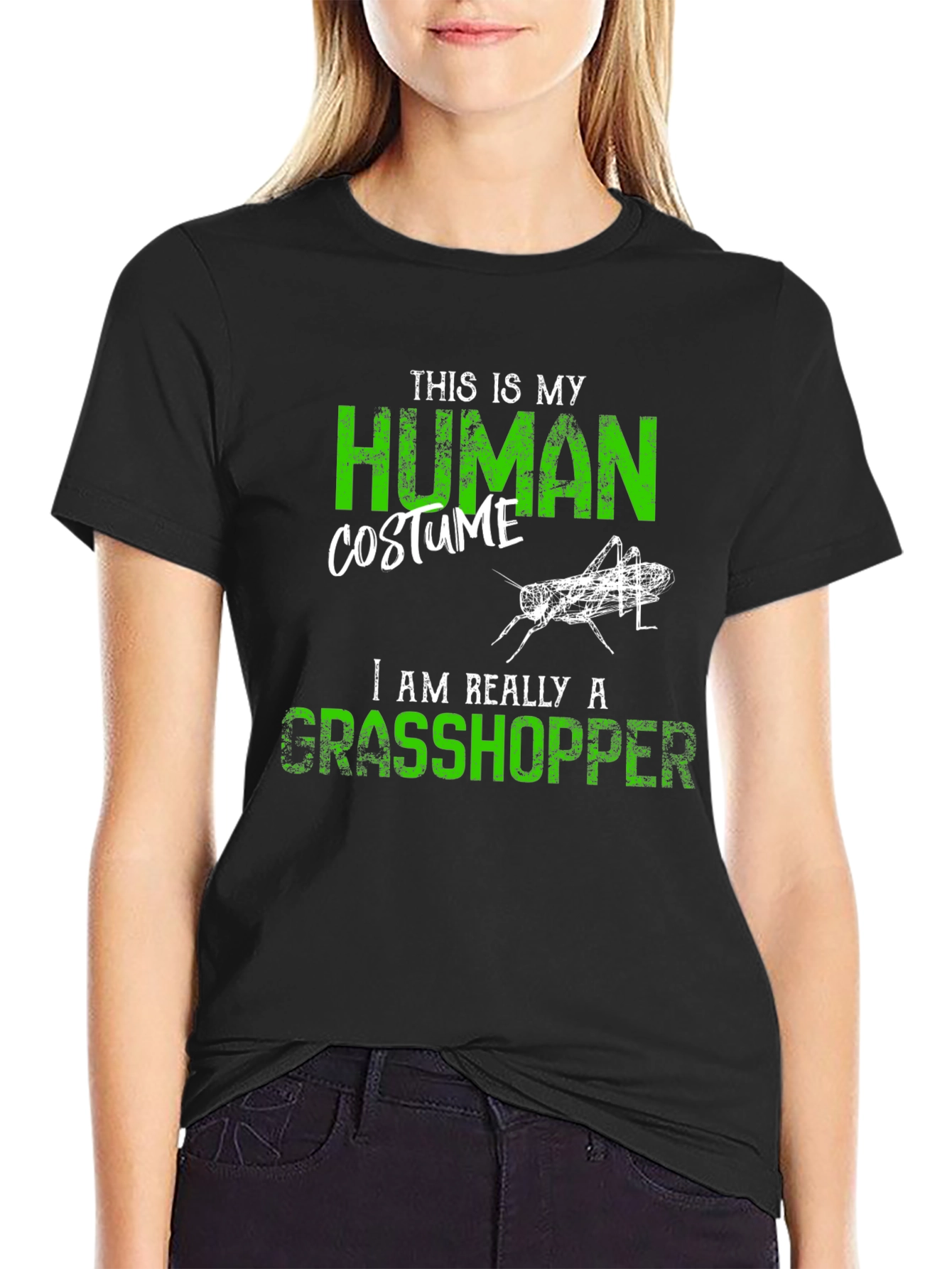 Human Costume Grasshopper Graphic Tee