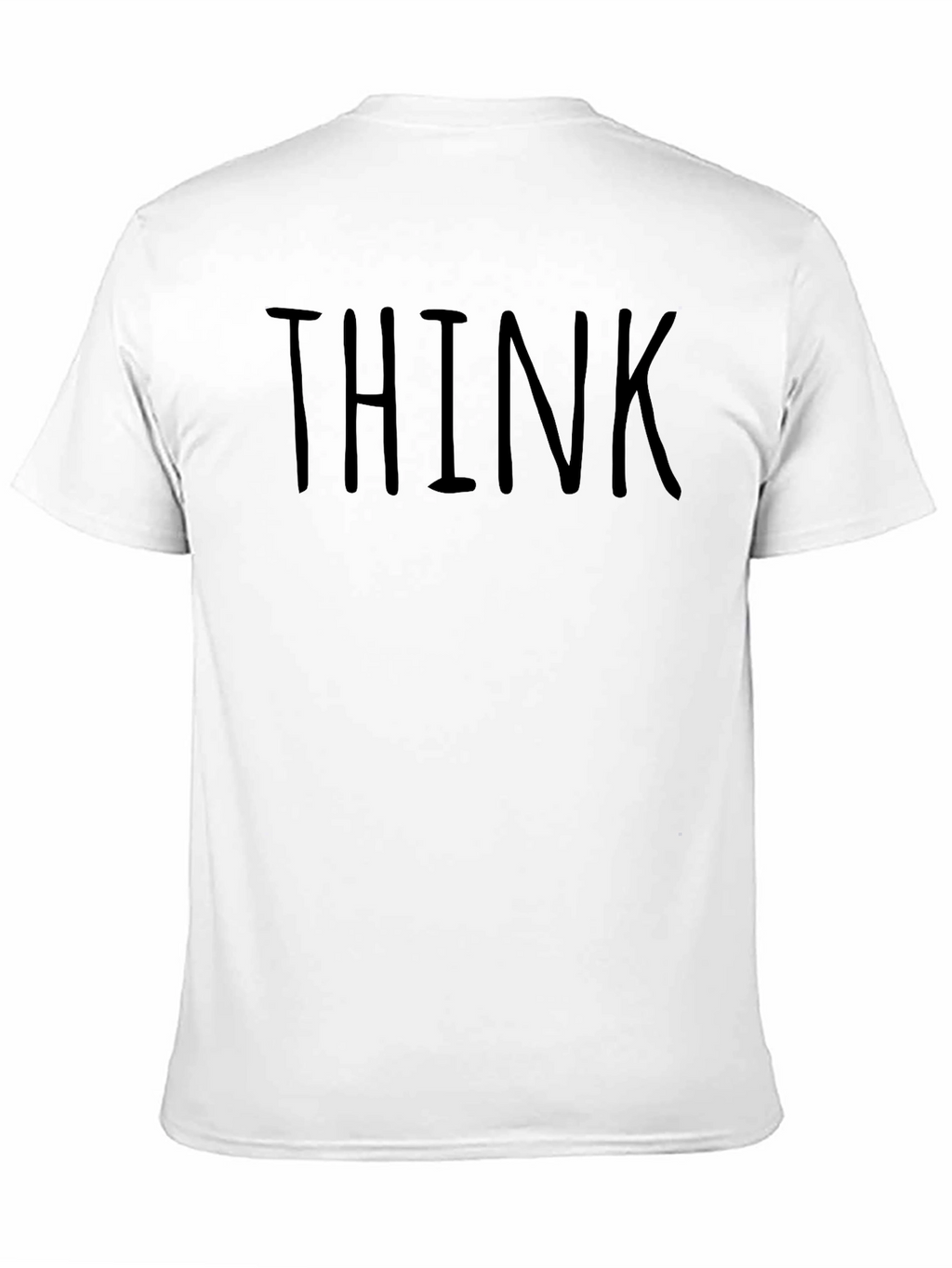 THINK Black Graphic Tee - Mens Crew Neck T-Shirt