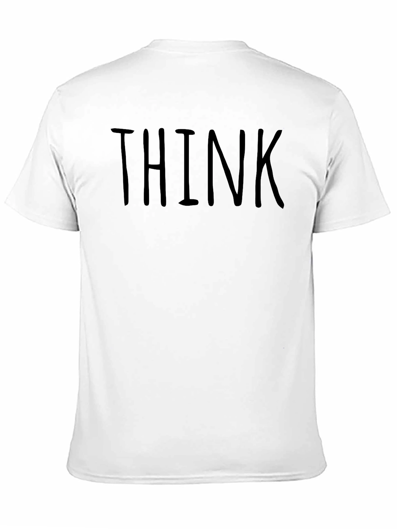 THINK Black Graphic Tee - Mens Crew Neck T-Shirt