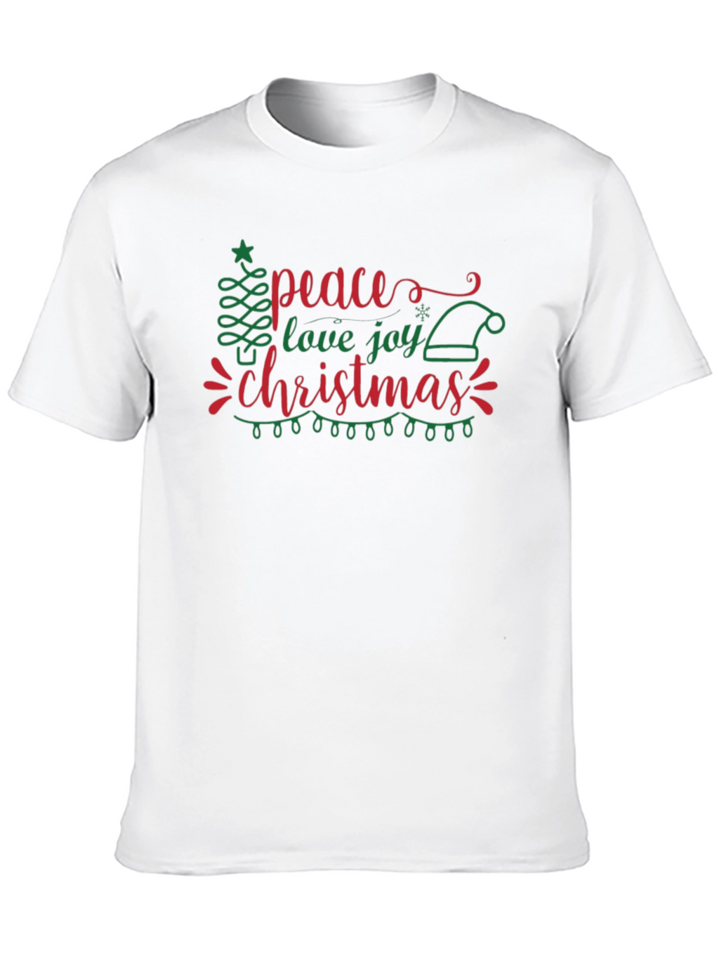 Peace Love Joy Christmas Black Holiday T-Shirt