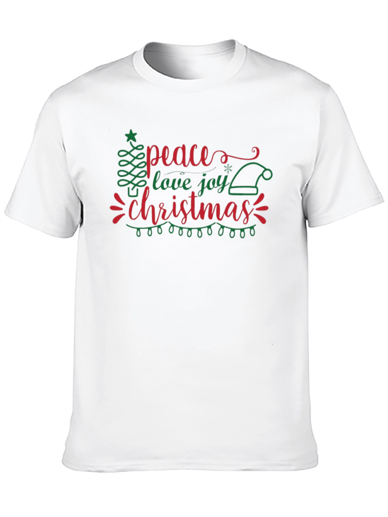 Peace Love Joy Christmas Black Holiday T-Shirt