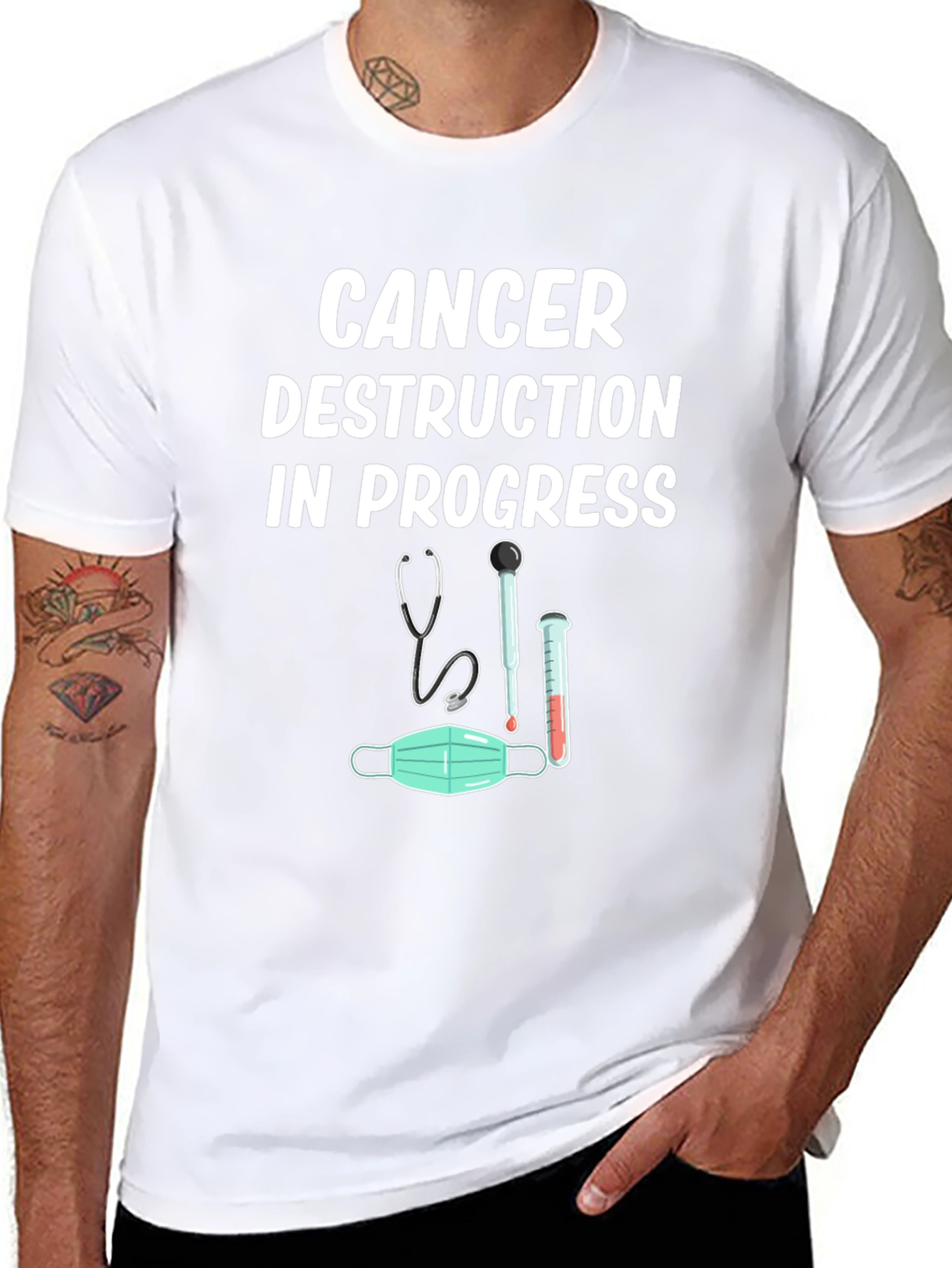 Cancer Destruction in Progress Graphic Tee