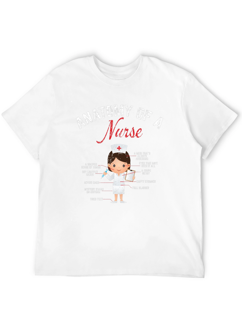 Anatomy of a Nurse Black Graphic Tee