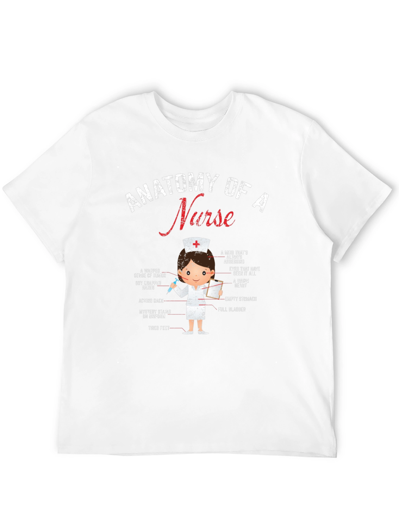 Anatomy of a Nurse Black Graphic Tee