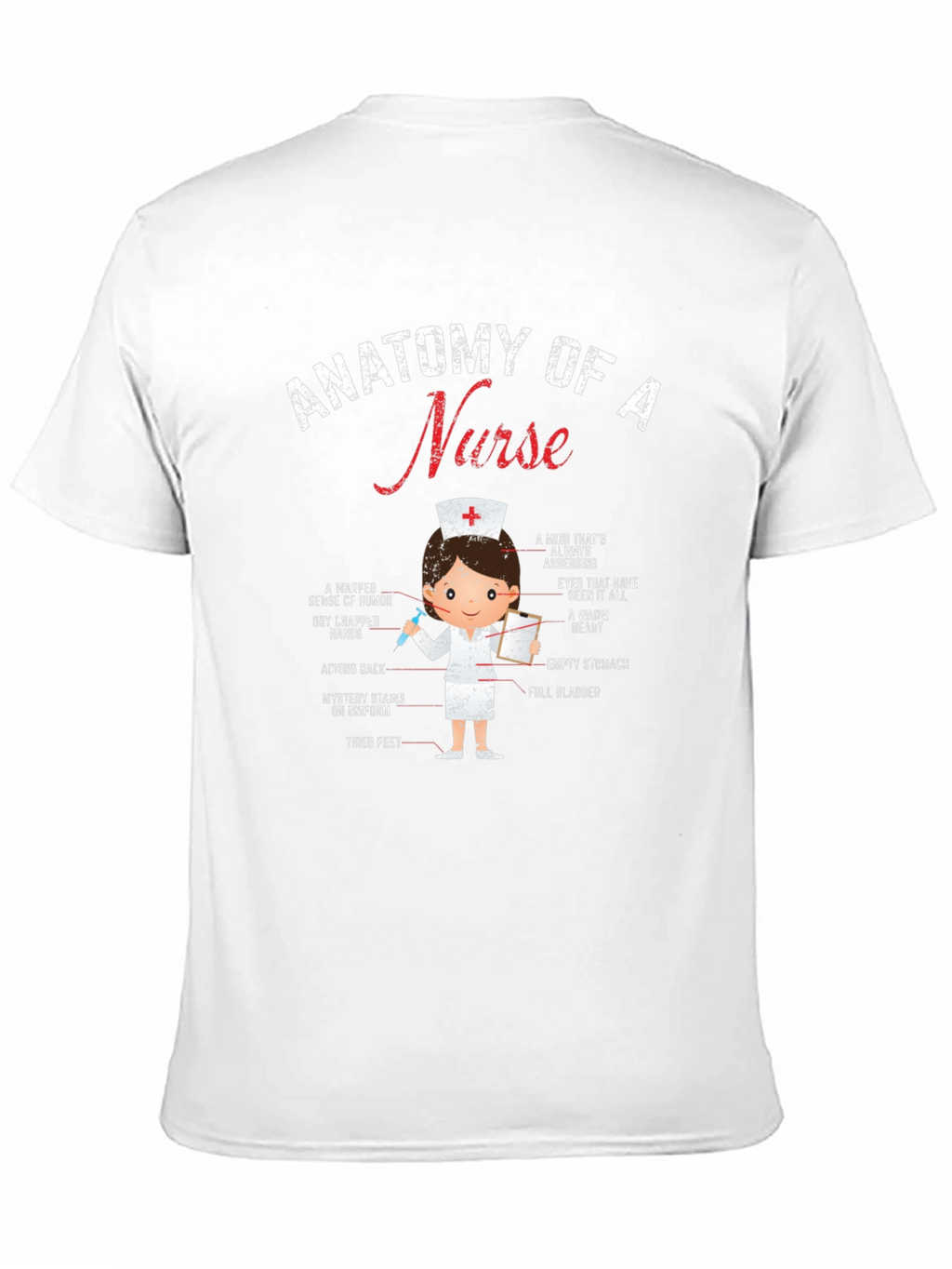 Anatomy of a Nurse Black Graphic Tee