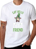 Say Hello To My Little Friend Gnome Graphic T-Shirt