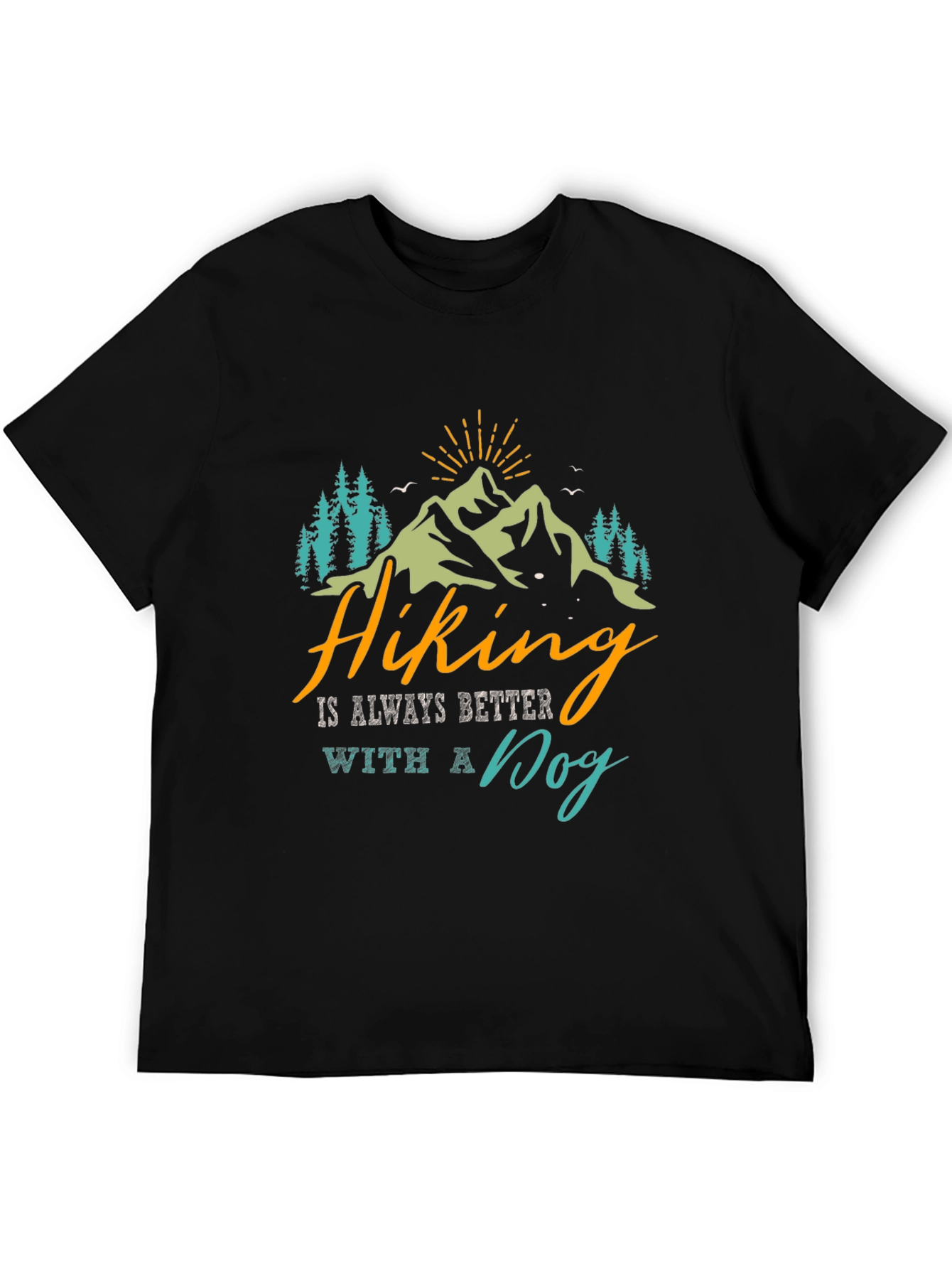 Hiking With a Dog Graphic Tee