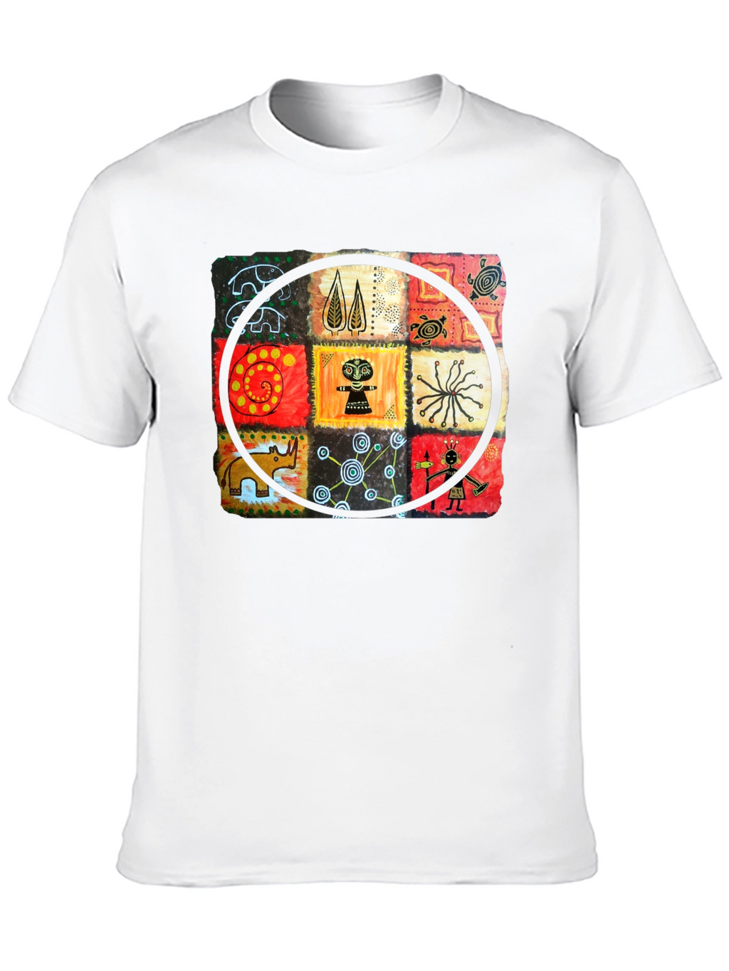 Abstract Art Graphic Print Crew Neck T-Shirt
