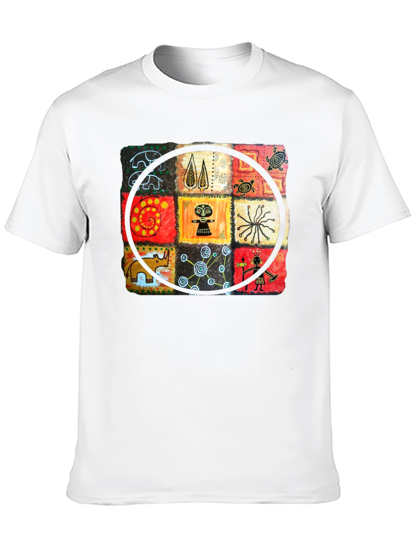 Abstract Art Graphic Print Crew Neck T-Shirt