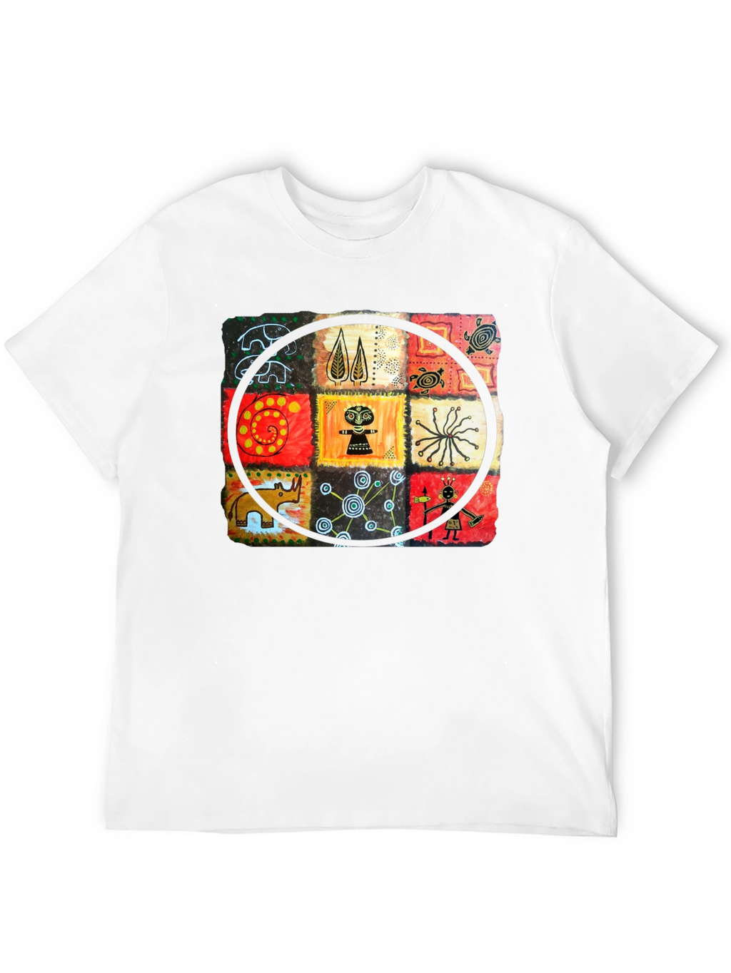 Abstract Art Graphic Print Crew Neck T-Shirt