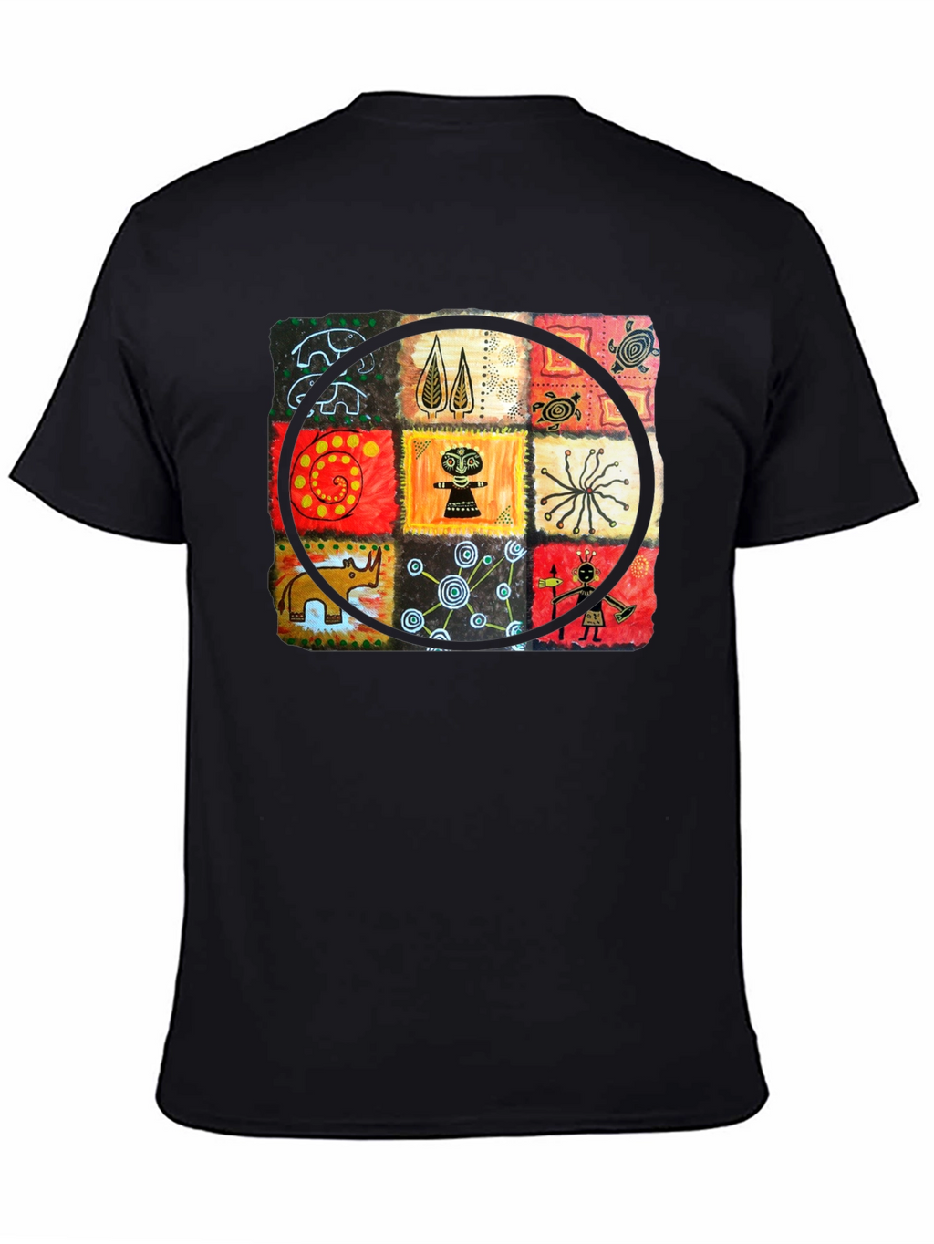 Abstract Art Graphic Print Crew Neck T-Shirt
