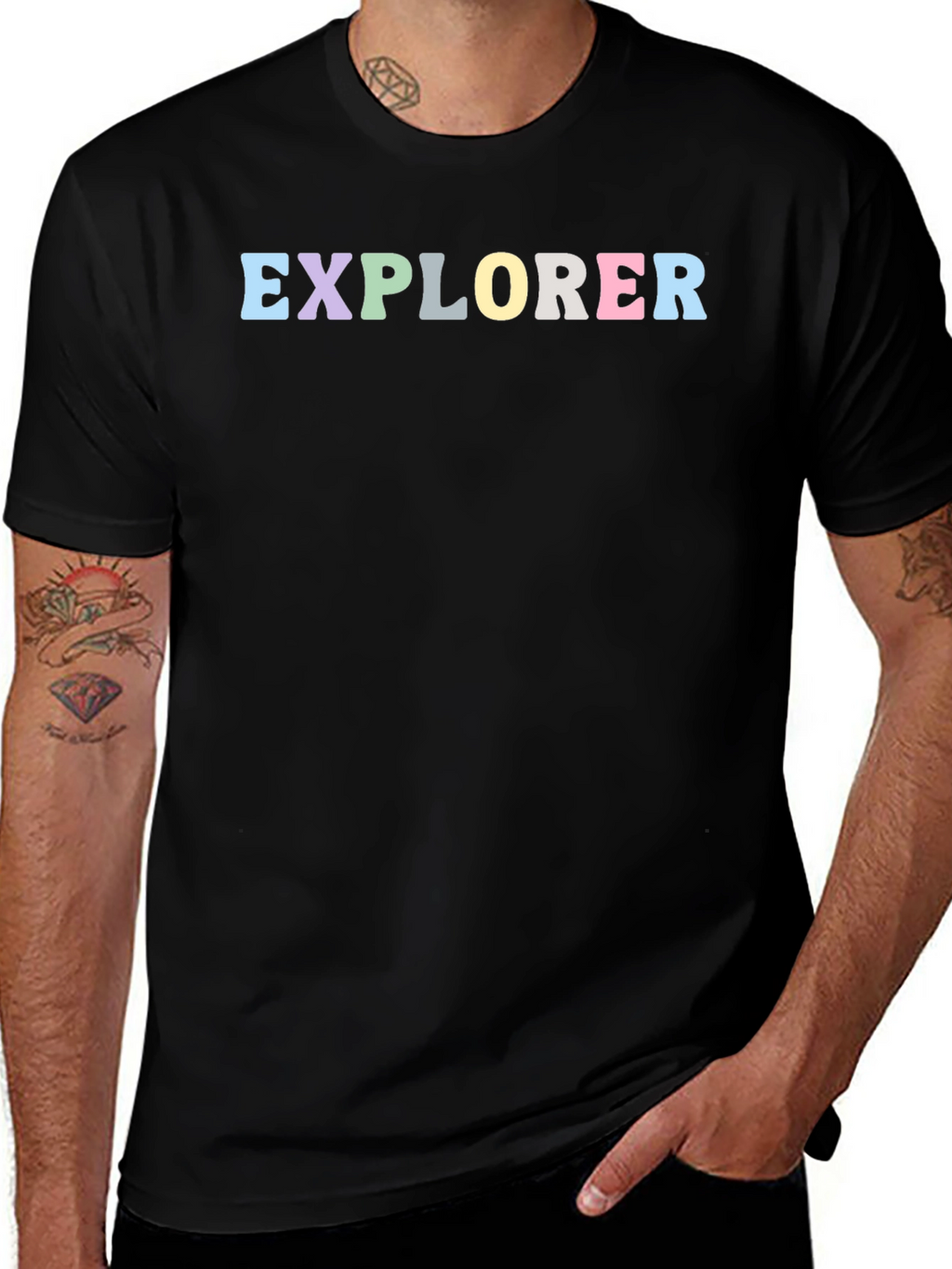 Explorer Graphic Tee - Soft Cotton Black T-Shirt
