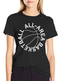 Basketball All-Area Graphic Black T-Shirt